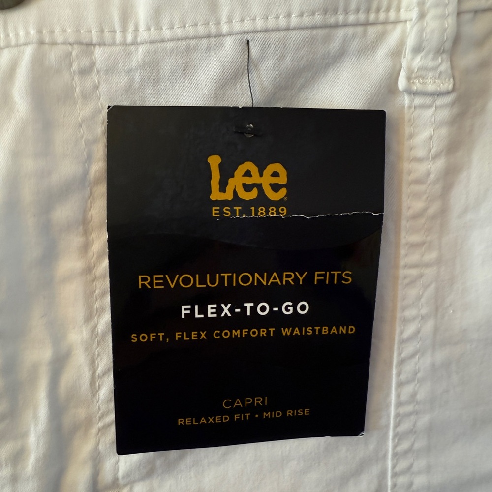 Lee Flex-To-Go White Capris - Picture 2 of 5